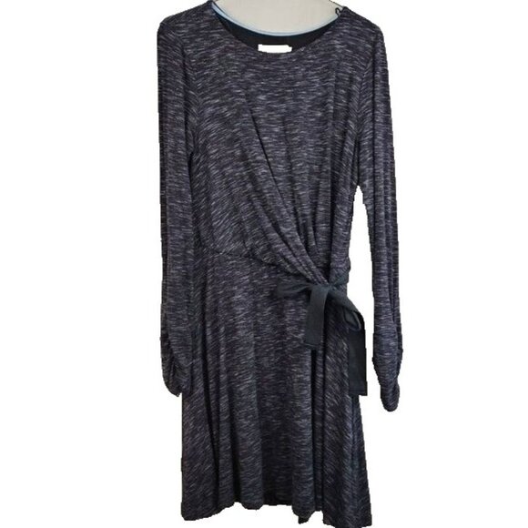 Anthropologie Saturday Sunday Womens Mini Dress Size Small Gray Tie Waist Office - Picture 1 of 8